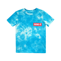 SEND IT BOYS TEE TIEDYE BLUE